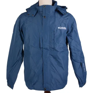 نمای رو به رو کاپشن کلمبیا layer رنگ آبی نفتی