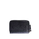 نمای رو به رو جاکارتی چرم فلوتر مشکی مردانه