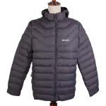 نمای رو به رو کاپشن فنری کلمبیا رنگ طوسی