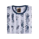 نمای بالا تیشرت طرح برگ مردانه رنگ سبز