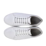 نمای بالا کفش ونس مردانه تمام چرم سفید