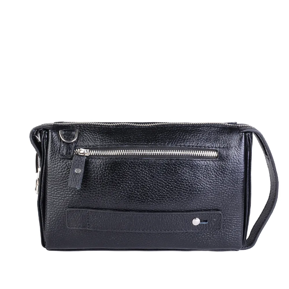 mens-leather-bag-109-1 نمای رو به رو کیف دستی چرم مردانه ۱۰۹