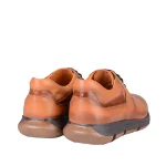 نمای پشت کفش چرم مردانه عسلی مدل برادا