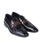 نمای رو به رو کفش کالج تمام چرم مردانه