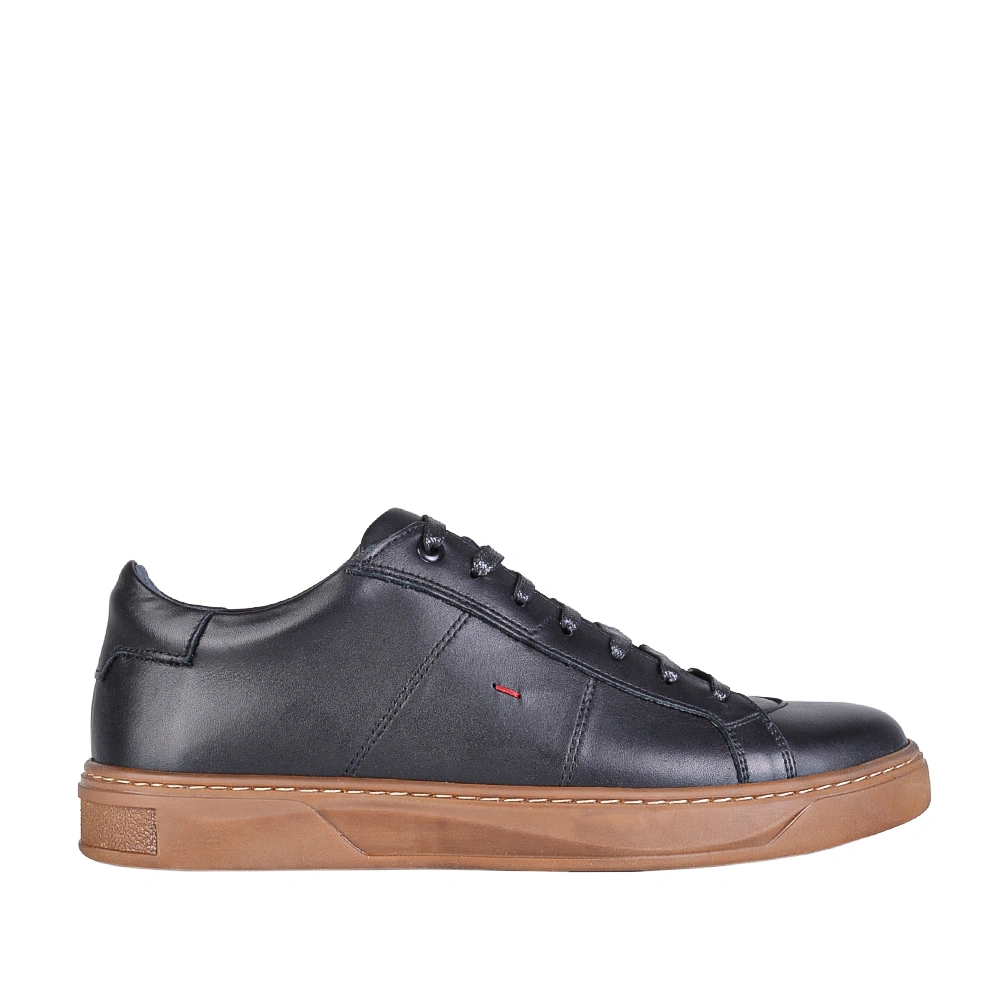 mens-leather-vans-301-1 نمای بغل کفش ونس چرم مردانه ۳۰۱ رنگ مشکی