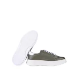 نمای بغل و زیره کفش ونس چرم مردانه وراتو رنگ سبز