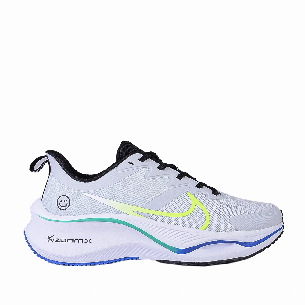 نمای بغل کتانی نایک زومیکس سفید مردانه