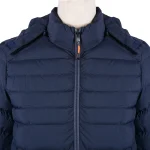 نمای نزدیک یقه کاپشن سورمه‌ای مردانه ۷۸۹۸۱