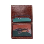 نمای داخلی جاکارتی چرم یونیسکس قهوه‌ای