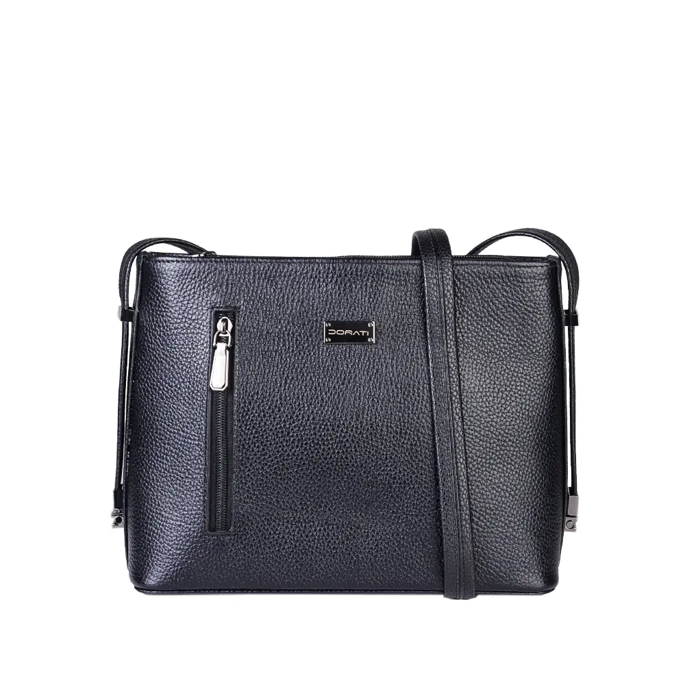 نمای رو به رو کیف چرم فلوتر زنانه کد ۰۲۶