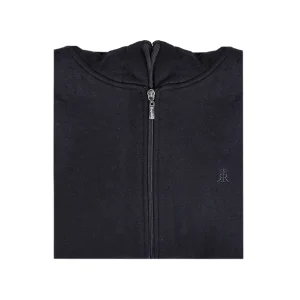 نمای بالا سوییشرت کلاه دار مشکی