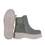 نمای بغل و زیره بوت تمام جیر زنانه کد ۴ رنگ سبز