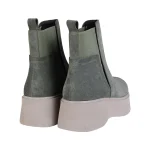 نمای پشت و پاشنه بوت تمام جیر زنانه کد ۴ رنگ سبز