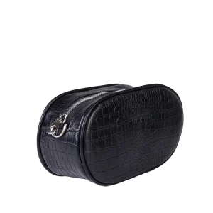 نمای بغل کیف چرم زنانه مدل نفس رنگ مشکی