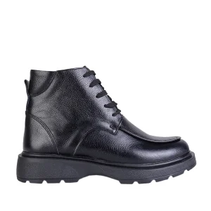 نمای بغل بوت چرم زنانه کد ۴۰۲