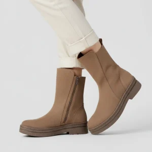 نمای بغل تن‌پوش بوت جیر زنانه کد ۶۹ رنگ نسکافه ای