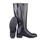 نمای بغل و زیره بوت چرم بند ضربدری زنانه