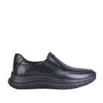 نمای بغل کفش طبی چرم زنانه پتی رنگ مشکی