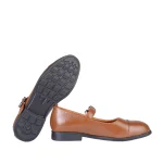 نمای بغل و زیره کفش چرم زنانه ۷۰۰۲ رنگ عسلی