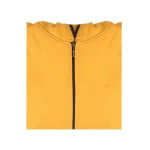 نمای بالا سویشرت کلاهدار زرد