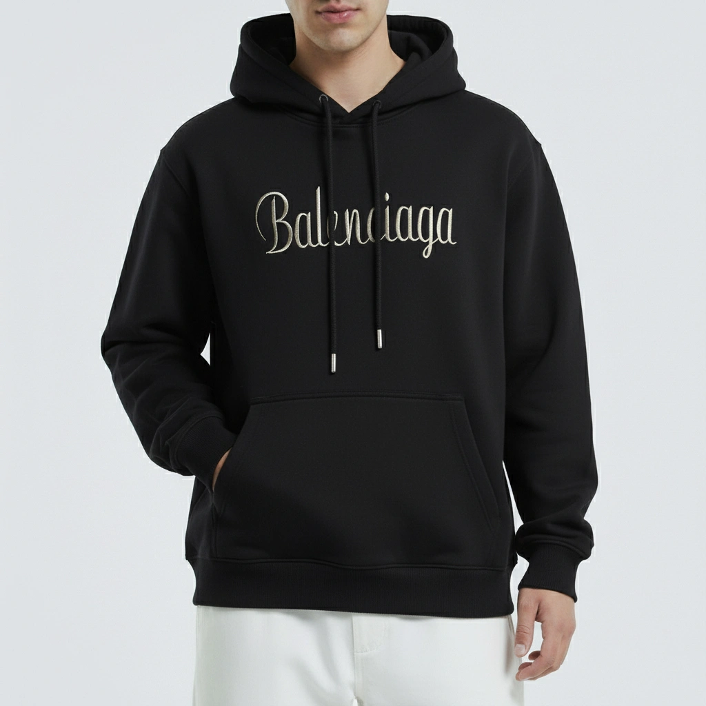 هودی مشکی تو کرک کلاه دار در تن مدل