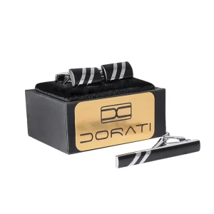 نمای رو به رو دکمه سرآستین و گیره کراوات ۱۵۰۷ با هاردباکس