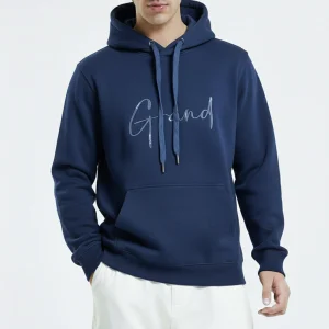 نمای رو به رو هودی یونیسکس سورمه‌ای مردانه grand