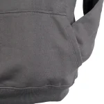 نمای نزدیک آستین و جیب هودی یونیسکس سبز سدری