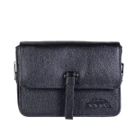 نمای رو به رو کیف چرم زنانه ۴۲۶ رنگ مشکی