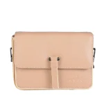 نمای رو به رو کیف چرم زنانه ۴۲۶ رنگ کرم