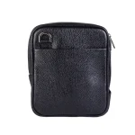 نمای پشت کیف چرم دو حالته مردانه رنگ مشکی