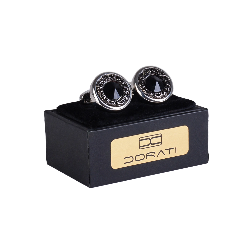 نمای رو به رو دکمه سرآستین گرد ۱۵۰۱ با هارباکس کادویی