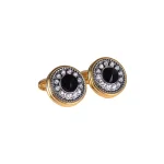 نمای رو به رو دکمه سرآستین گرد طلایی ۱۵۰۳