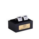 نمای رو به رو دکمه سرآستین سیلور ۱۵۲۷ با هاردباکس کادویی