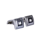 نمای رو به رو دکمه سرآستین مربعی سیلور ۱۵۲۷