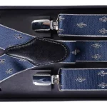 نمای نزدیک ساسبند طرح برگ سورمه ای مدل ca133