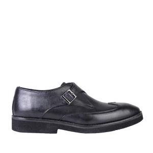 نمای بغل کفش چرم مردانه برت سگک دار کد ۷۰۰