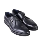 نمای رو به رو کفش چرم برت سگک دار مردانه کد ۷۰۰
