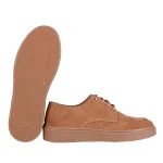 نمای بغل و زیره کفش تمام جیر مردانه چوگان رنگ نسکافه ای