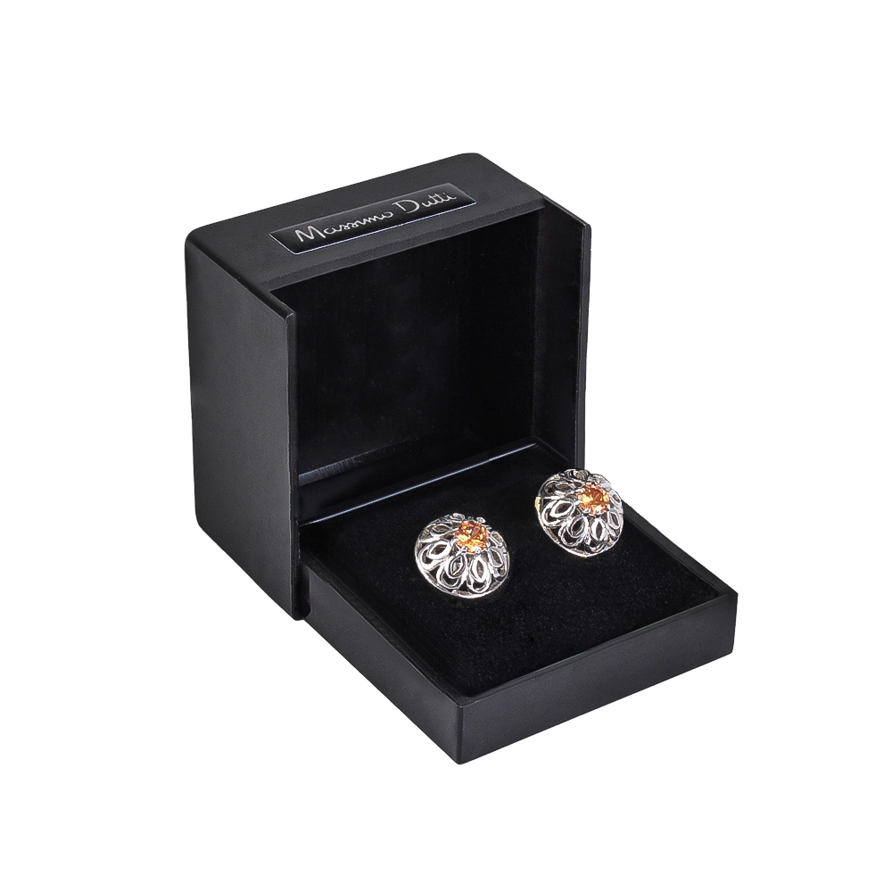 pa003-mens-cufflink-1 نمای رو به رو دکمه سر آستین طرح پتینه کد pa003 همراه با هاردباکس کادویی