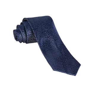 نمای رو به رو کراوات سورمه ای با طرح برفی مدل 98127