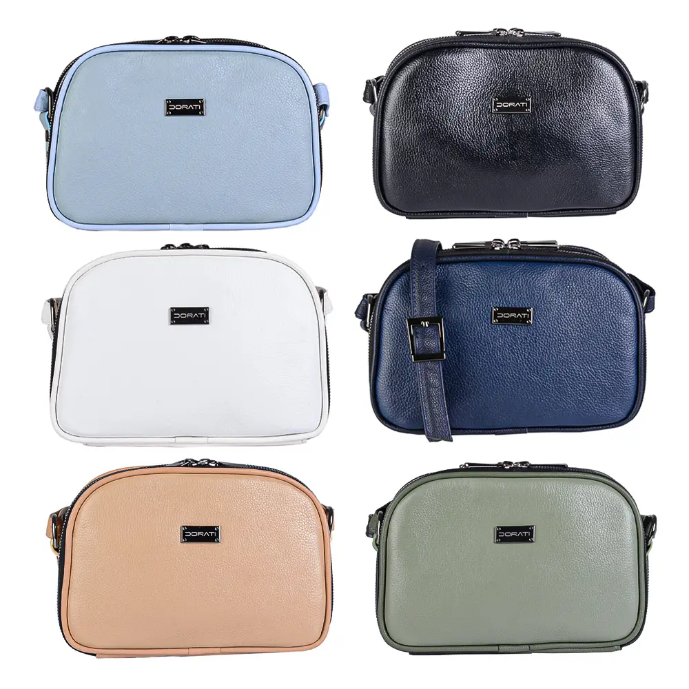 womens-leather-619-bag1 نمای رو به رو کیف دوشی چرم زنانه کد ۶۱۹ در رنگبندی