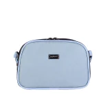 نمای رو به رو کیف دوشی چرم زنانه ۶۱۹ رنگ آبی