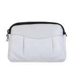 نمای رو به رو کیف چرم زنانه ۷۰۷ رنگ سفید