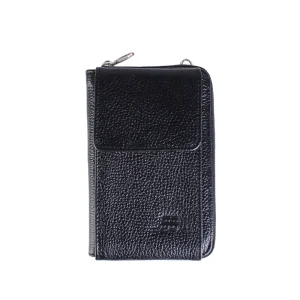 نمای رو به رو کیف چرم پاسپورتی زنانه چرم فلوتر