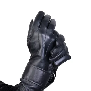 نمای رو به رو تن‌پوش دستکش چرم مردانه تو کرک