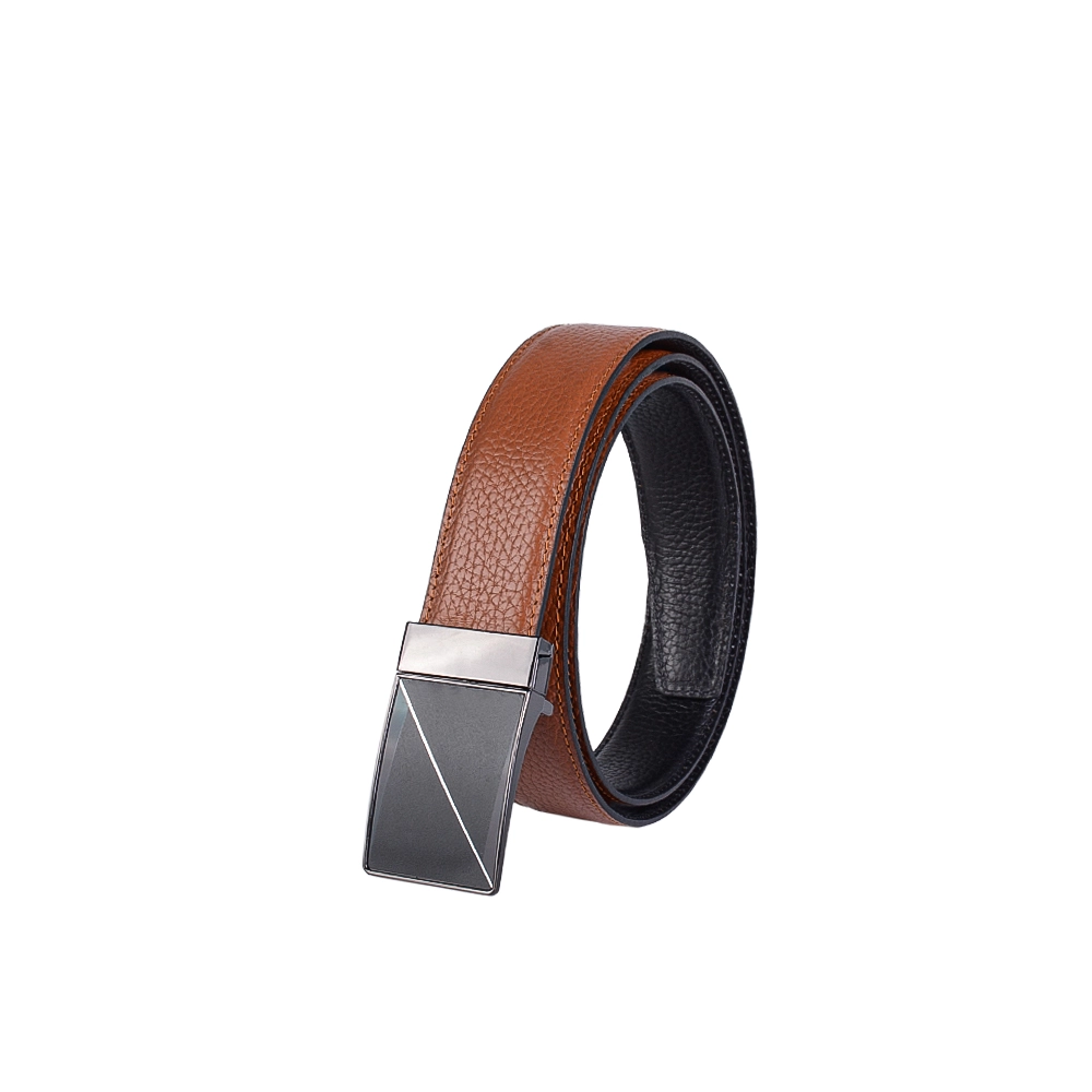 mens-belt-3500dfgp4-1 نمای رو به رو کمربند چرم دو رو مردانه کد 3500dfgp4