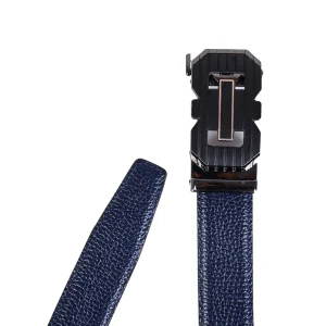 نمای بالا کمربند چرم مردانه سورمه ای کد 3500rf