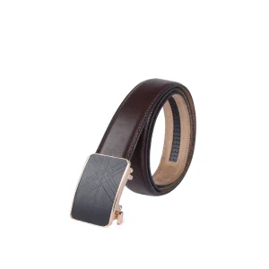 نمای رو به رو کمربند چرم مردانه قهوه ای مدل 3500rfz2