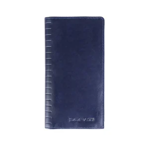 نمای رو به رو کیف پول چرم کد WA24 رنگ سورمه ای